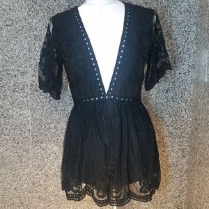 Black lace shorts jumper